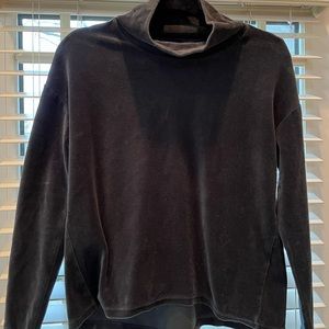 Banana Republic black cotton velvet turtleneck
